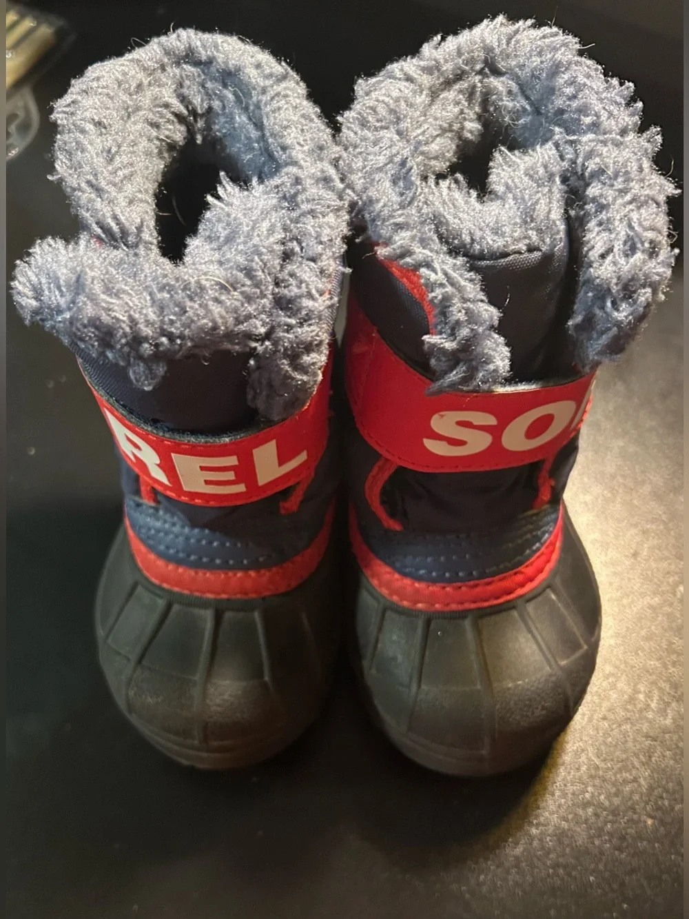 Sorel Navy and Red Kids' Winter Snow Boots - Toddler Size 4
